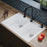 Quartz Composite White Kitchen Sink Matte 6