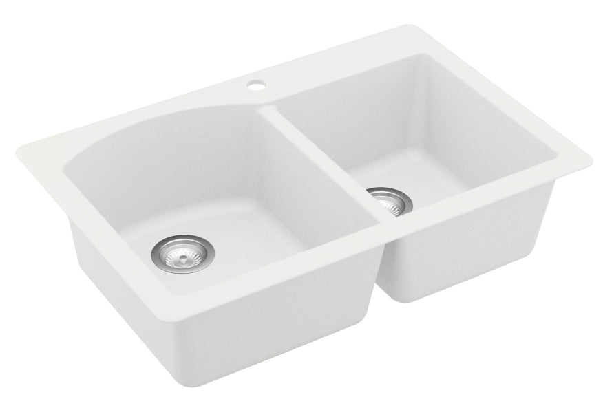 Quartz Composite White Kitchen Sink Matte 2