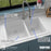 Quartz Composite White Kitchen Sink Matte 6
