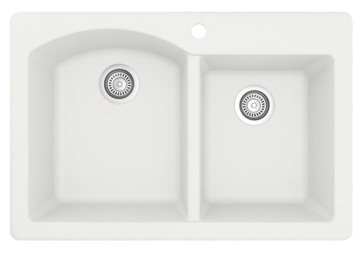 Quartz Composite White Kitchen Sink Matte 1