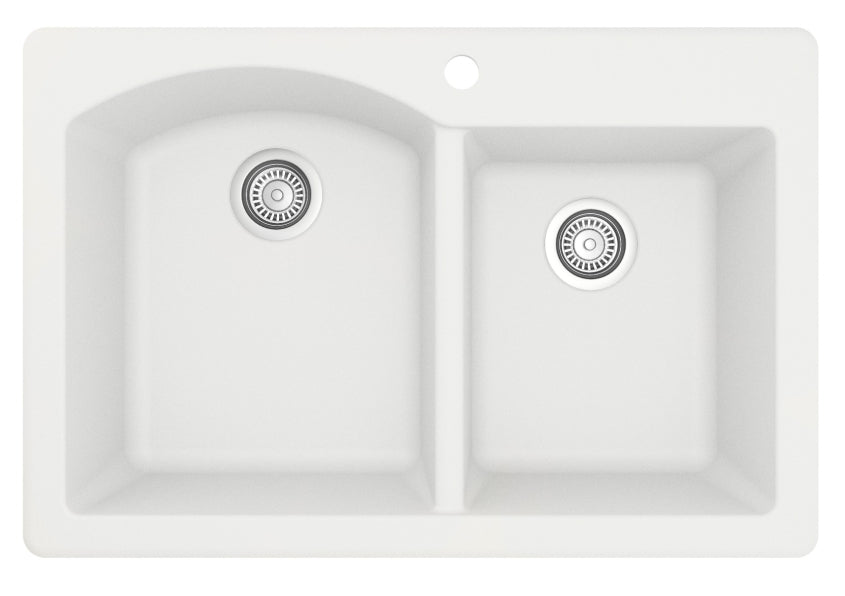 Quartz Composite White Kitchen Sink Matte 1