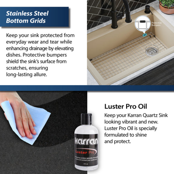 Quartz Composite Bisque Kitchen Sink Matte 11