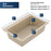 Quartz Composite Bisque Kitchen Sink Matte 3