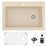Quartz Composite Bisque Kitchen Sink Matte 1
