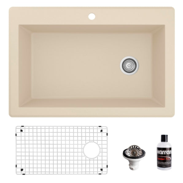 Quartz Composite Bisque Kitchen Sink Matte 1