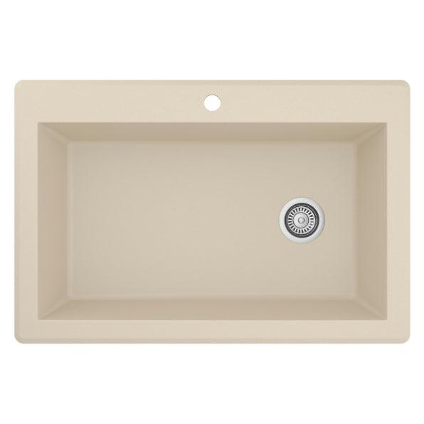 Quartz Composite Bisque Kitchen Sink Matte 1