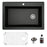 Quartz Composite Black Kitchen Sink Matte 1