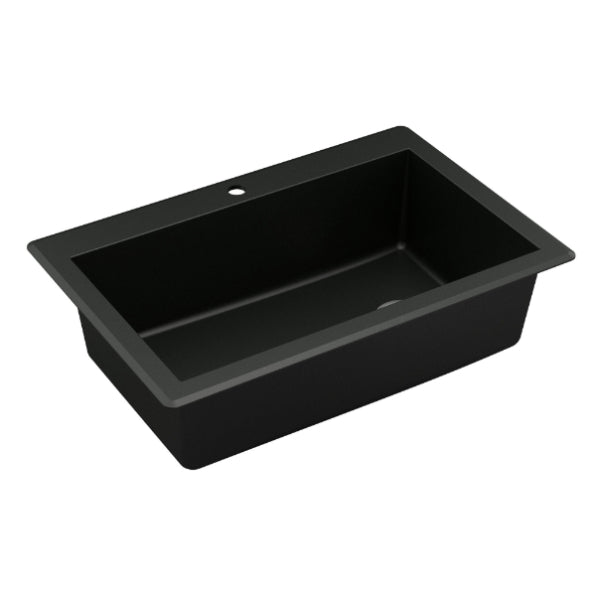 Quartz Composite Black Kitchen Sink Matte 2