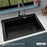 Quartz Composite Black Kitchen Sink Matte 5