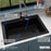 Quartz Composite Black Kitchen Sink Matte 6