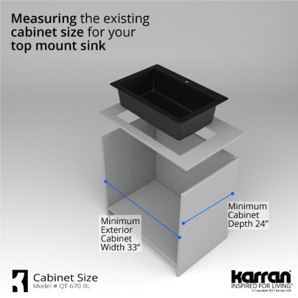 Quartz Composite Black Kitchen Sink Matte 9
