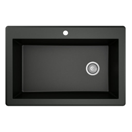 Quartz Composite Black Kitchen Sink Matte 1