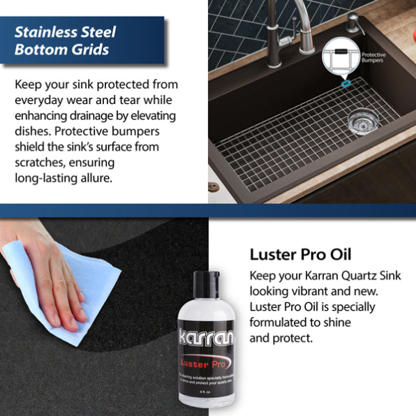 Quartz Composite Brown Kitchen Sink Matte 11