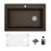 Quartz Composite Brown Kitchen Sink Matte 1