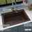 Quartz Composite Brown Kitchen Sink Matte 6