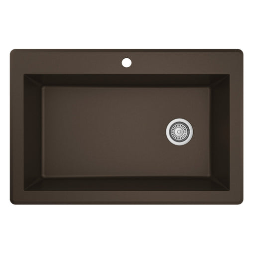 Quartz Composite Brown Kitchen Sink Matte 1
