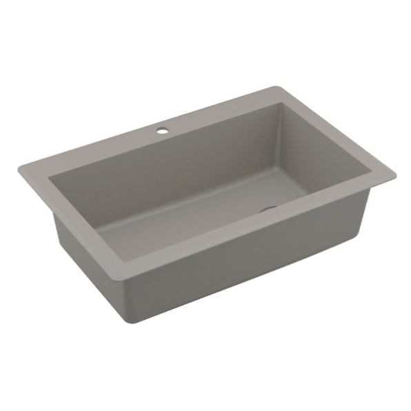 Quartz Composite Concrete Kitchen Sink Matte 2