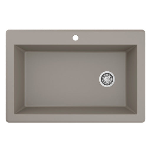 Quartz Composite Concrete Kitchen Sink Matte 1