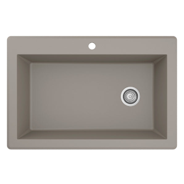 Quartz Composite Concrete Kitchen Sink Matte 1