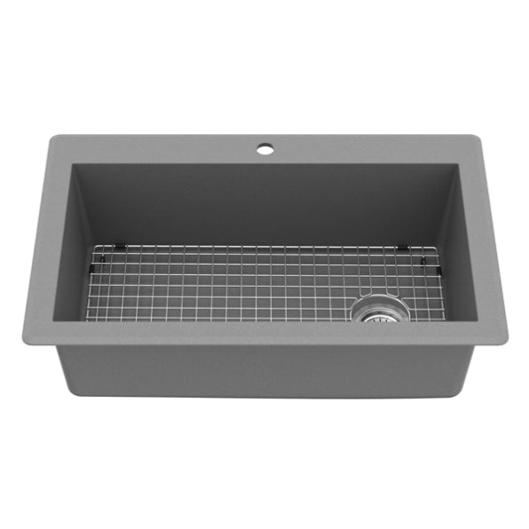 Quartz Composite Grey Kitchen Sink Matte 2