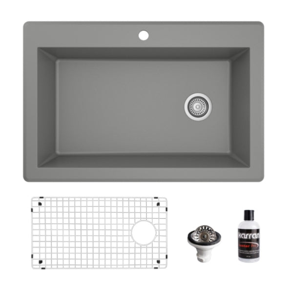 Quartz Composite Grey Kitchen Sink Matte 1