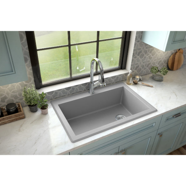 Quartz Composite Grey Kitchen Sink Matte 4