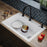 Quartz Composite White Kitchen Sink Matte 7