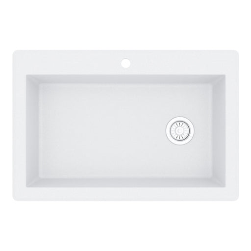 Quartz Composite White Kitchen Sink Matte 1