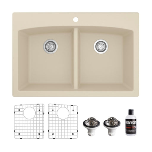 Quartz Composite Bisque Kitchen Sink Matte 1
