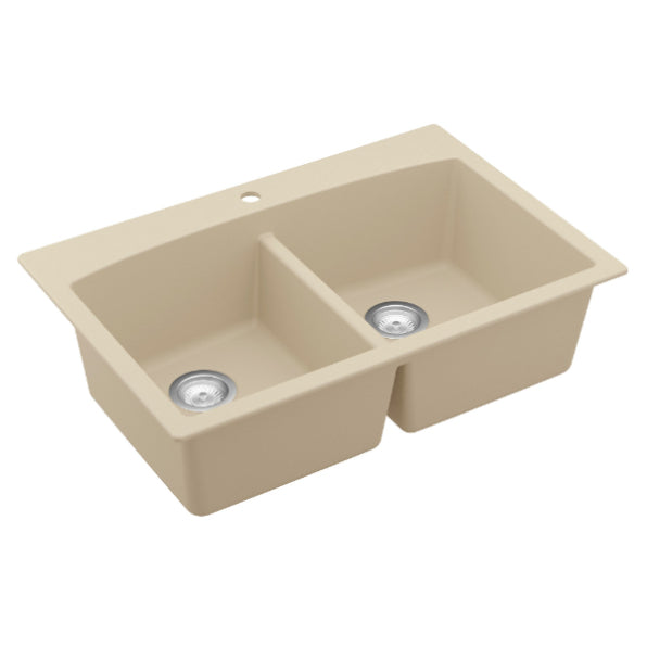 Quartz Composite Bisque Kitchen Sink Matte 2