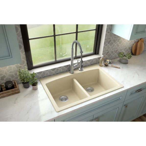 Quartz Composite Bisque Kitchen Sink Matte 4