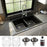 Quartz Composite Black Kitchen Sink Matte 4
