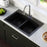 Quartz Composite Black Kitchen Sink Matte 5