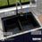 Quartz Composite Black Kitchen Sink Matte 8