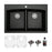 Quartz Composite Black Kitchen Sink Matte 1