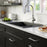 Quartz Composite Black Kitchen Sink Matte 5