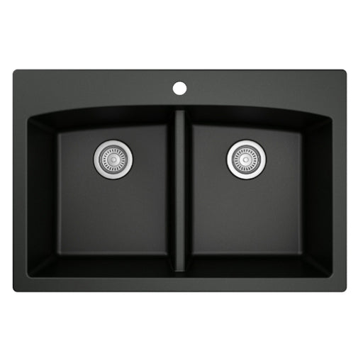 Quartz Composite Black Kitchen Sink Matte 1