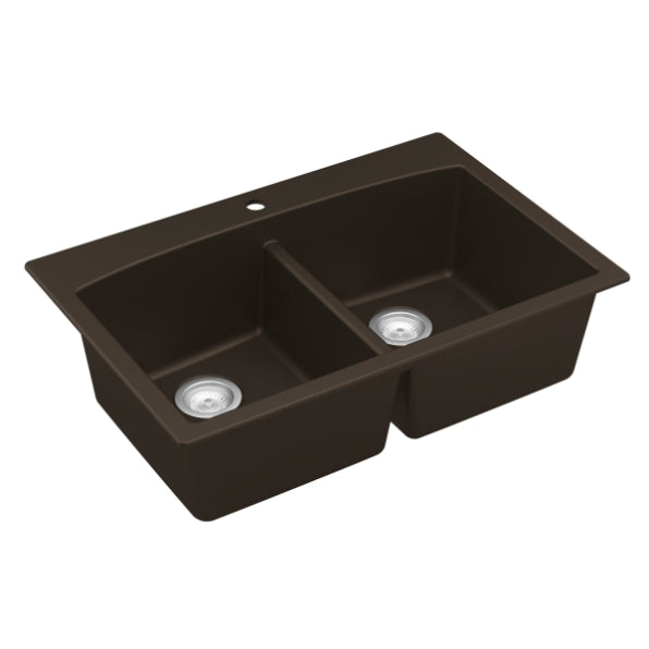 Quartz Composite Brown Kitchen Sink Matte 2