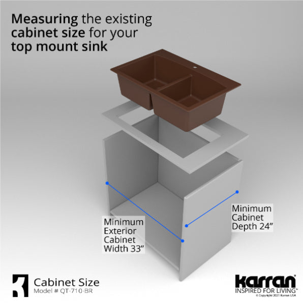 Quartz Composite Brown Kitchen Sink Matte 9