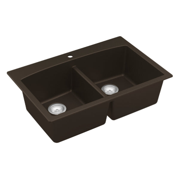 Quartz Composite Brown Kitchen Sink Matte 2