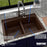 Quartz Composite Brown Kitchen Sink Matte 6