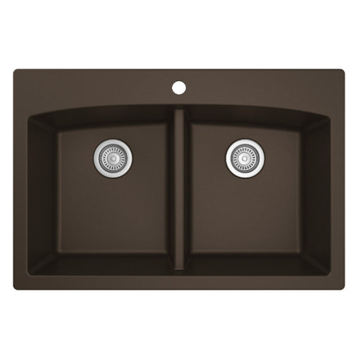 Quartz Composite Brown Kitchen Sink Matte 1