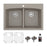 Quartz Composite Concrete Kitchen Sink Matte 1
