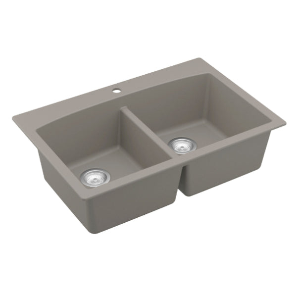 Quartz Composite Concrete Kitchen Sink Matte 2