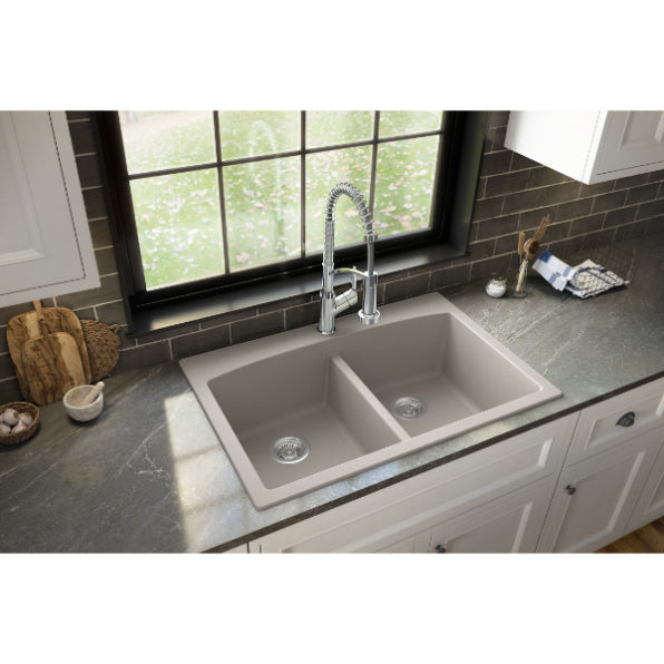 Quartz Composite Concrete Kitchen Sink Matte 4