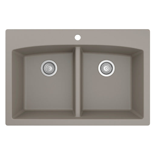 Quartz Composite Concrete Kitchen Sink Matte 1