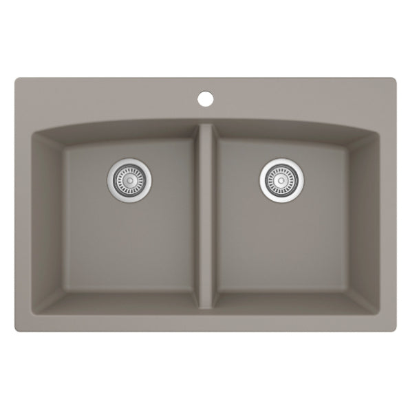 Quartz Composite Concrete Kitchen Sink Matte 1