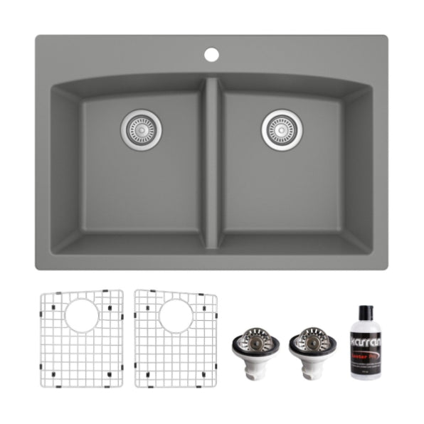 Quartz Composite Grey Kitchen Sink Matte 1