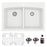 Quartz Composite White Kitchen Sink Matte 1