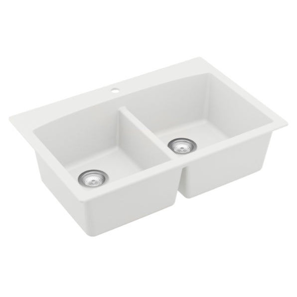 Quartz Composite White Kitchen Sink Matte 2